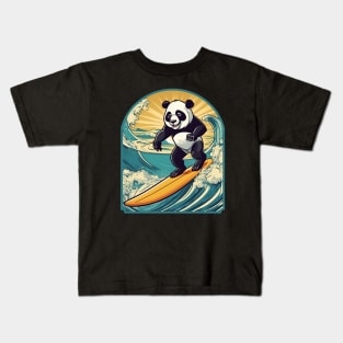 Surfing panda Kids T-Shirt